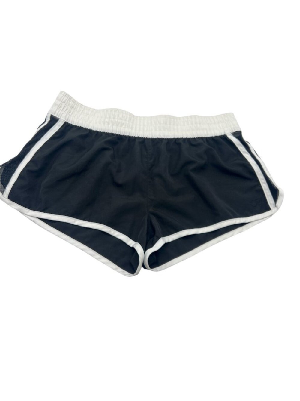 Junior Womens Shorts Medium 7 - 9 Sports Athletic Wide Leg Black White Elastic